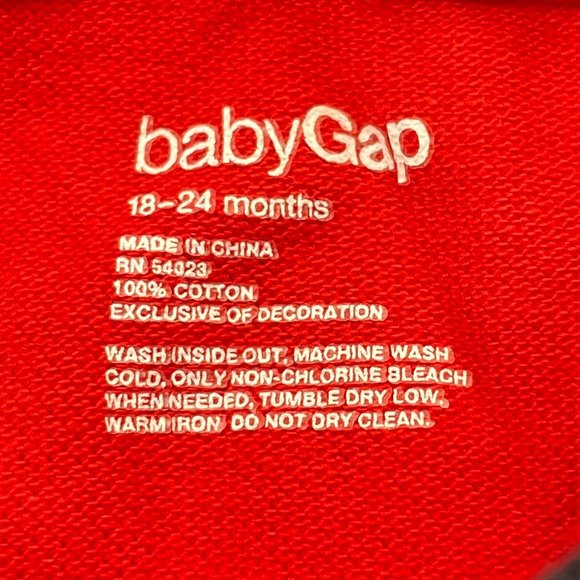 💙 Red Baby Gap Polo style One-piece with snaps on Shorts Size 18-24 Months 💙 - Picture 3 of 3